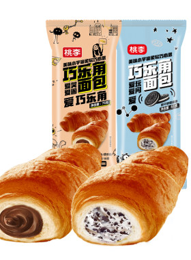 冷热两吃桃李巧乐角面包夹心手撕