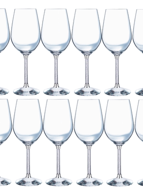 12只钻石红酒杯套装家用醒酒器