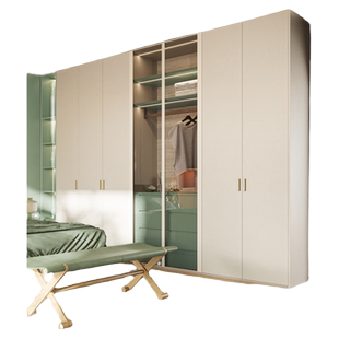 顾家定制衣柜全屋整体衣柜走入式衣柜衣帽间田园风卧室装修小森林