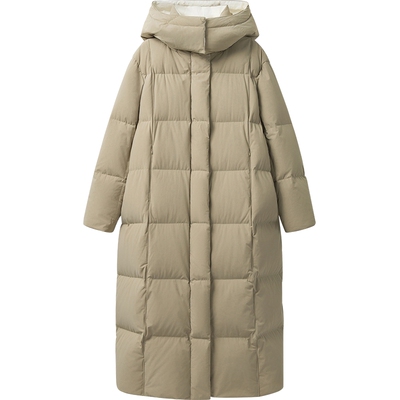 【播奥莱】播倪妮同款中长款绗缝宽松24冬立领羽绒服女BDR4RD3564