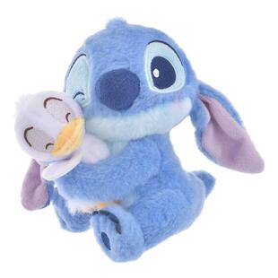 日本东京迪士尼正版抱鸭子史迪奇史迪仔公仔玩偶毛绒包挂件小挂饰