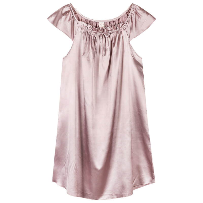 冰丝睡裙女夏薄款短袖睡衣家居服