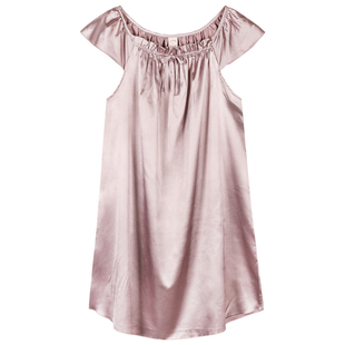 睡裙女夏季冰丝薄款真丝绸睡衣短袖背心中年妈妈夏天加大码家居服