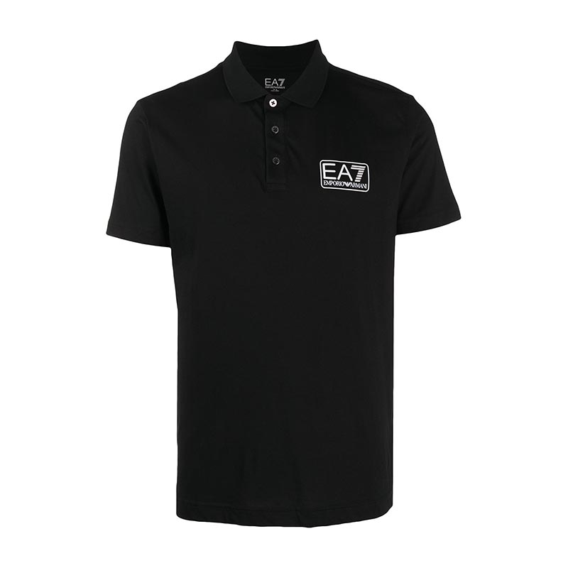 EA7男士字母logo印花短袖POLO衫
