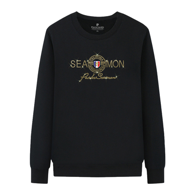 皮尔卡丹春秋季男双面棉圆领卫衣