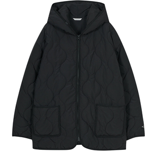 TYPESERVICE韩国直邮小众品牌秋冬菱格长袖连帽拉链夹克外套