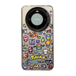 像素宝可梦适用华为mate80promax手机壳70皮卡丘60动漫50/40/30荣耀magic8男生7镭射高级感6创意防摔套5新款+