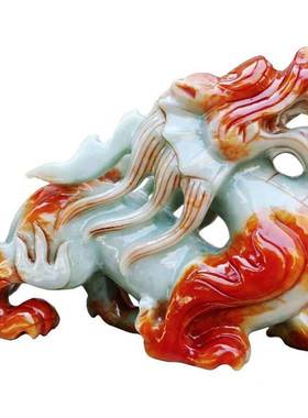 玉龙龟摆件玉石龙头龟天然岫玉镇宅招财大号一对客厅玄关厂家直销