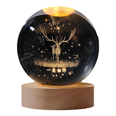 发光云朵水晶球桌面摆件太阳装饰