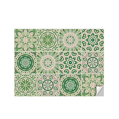 巴西祖母绿瓷砖贴纸厨房遮丑墙贴