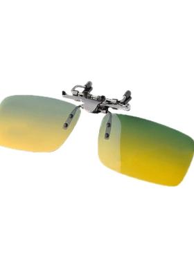 日夜两用近视镜夹片夹在眼镜上