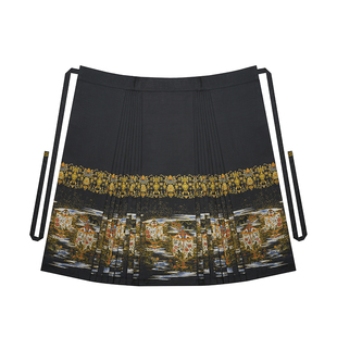 华灯织造司原创明制汉服琵琶袖圆领补服妆花织金马面裙改良罩纱裙