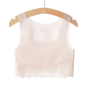 丽婴房儿童内衣发育期小学生11岁a类无痕女童小背心10一14岁夏 季