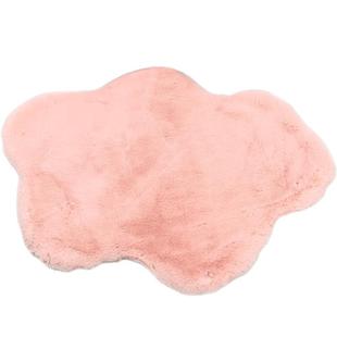 白色长毛绒云朵地毯床边毯心形少女公主不规则地垫毛绒客厅茶几毯