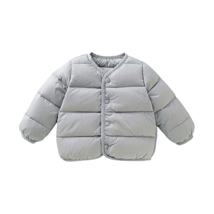 法国ANSEOLA儿童羽绒服男童女童宝宝冬季保暖外套纯色婴幼儿上衣