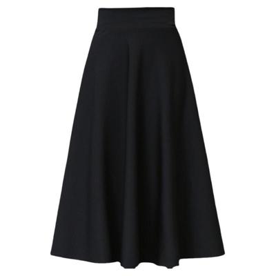 黑色半身裙A字裙中长款
