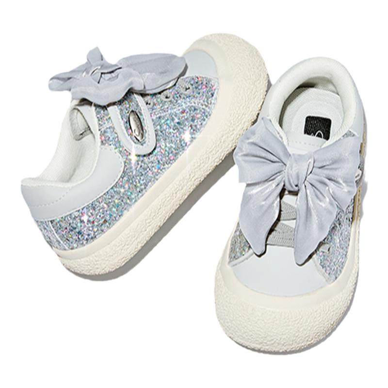 斯纳菲女童公主鞋儿童水晶鞋2025秋冬新款时尚洋气宝宝软底小皮鞋