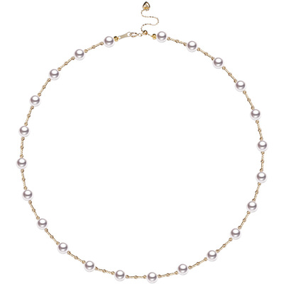 GiO爆闪海水珍珠满天星项链18K金