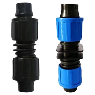 16滴灌带接头 锁母旁通 双锁母直接锁母三通连接方便滴灌带配件