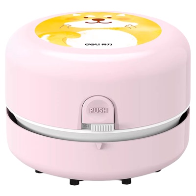 得力迷你桌面清洁器橡皮擦吸尘器键盘清理神器电动清洁屑渣小型充电吸橡皮擦屑清洁机学生用键盘吸铅笔屑灰迷