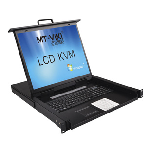 迈拓维矩 MT-1908UL 8口KVM切换器vga8进1出19寸LCD屏管理机房服务器电脑usb键盘鼠标显示共享器一体机架式1U