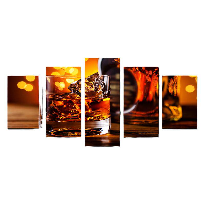 马爹利洋酒搭配装饰画五幅套装