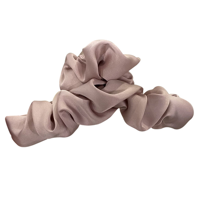 复古简约缎面褶皱抓夹