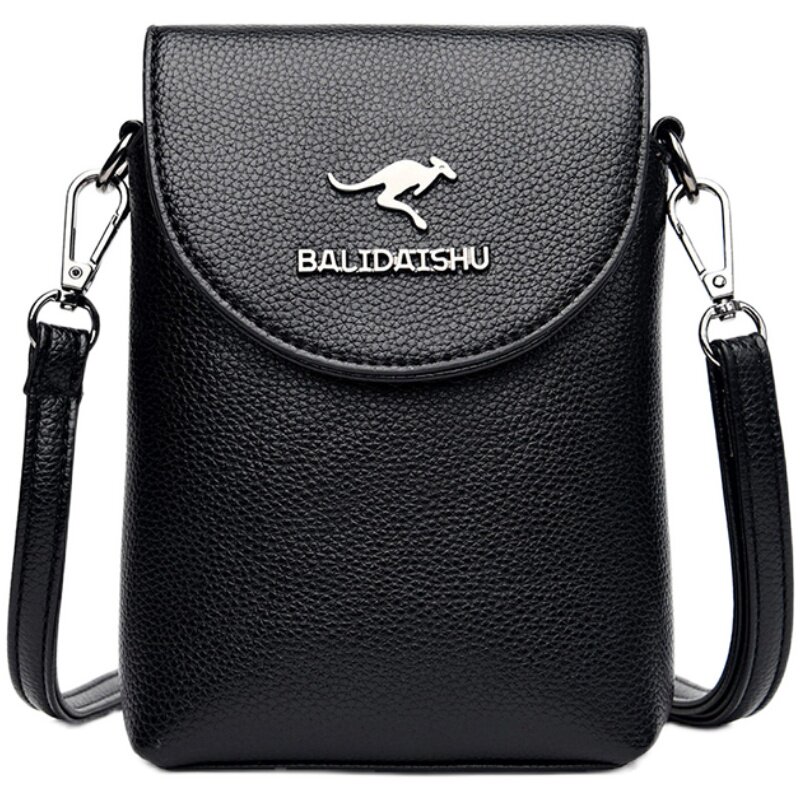 袋鼠正品真皮新款潮手机零钱包