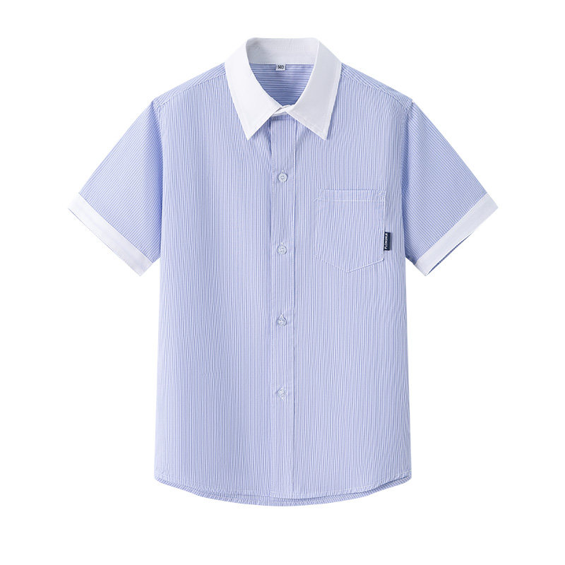 条纹短袖男童女童校服短袖校服