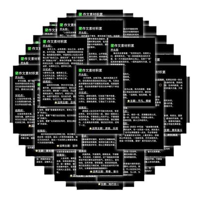 126张作文开头和结尾贴纸经典提升写作diy手账本作文经典素材贴纸