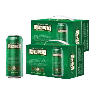 哈勒精酿原浆啤酒500ml×24罐