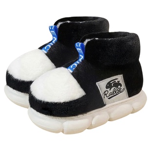 高帮棉拖鞋男士冬季包跟外穿厚底防滑保暖加绒大码东北情侣棉拖鞋