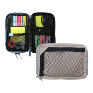 marks TOGAKURE双层多用笔袋收纳包商务事务包简约时尚旅行盥洗包小方包化妆包多功能数码文具大容量便携