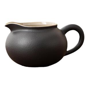 鑫裕源黑陶圆融公道杯家用防烫公杯茶道公道分茶匀杯陶瓷带把茶海