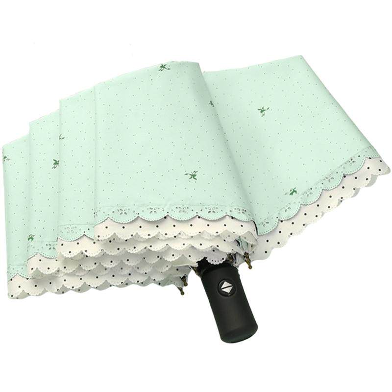 蕾丝花边雨伞黑胶防晒公主风