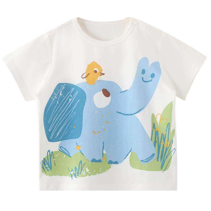 宝宝短袖t恤夏季薄款女童体恤男童衣服婴儿超萌可爱上衣儿童夏装