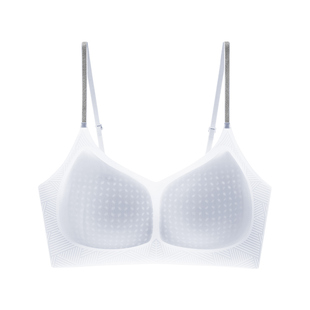 芬腾女士小冰皮文胸聚拢光面无痕背心式内衣薄款无钢圈收副乳胸罩