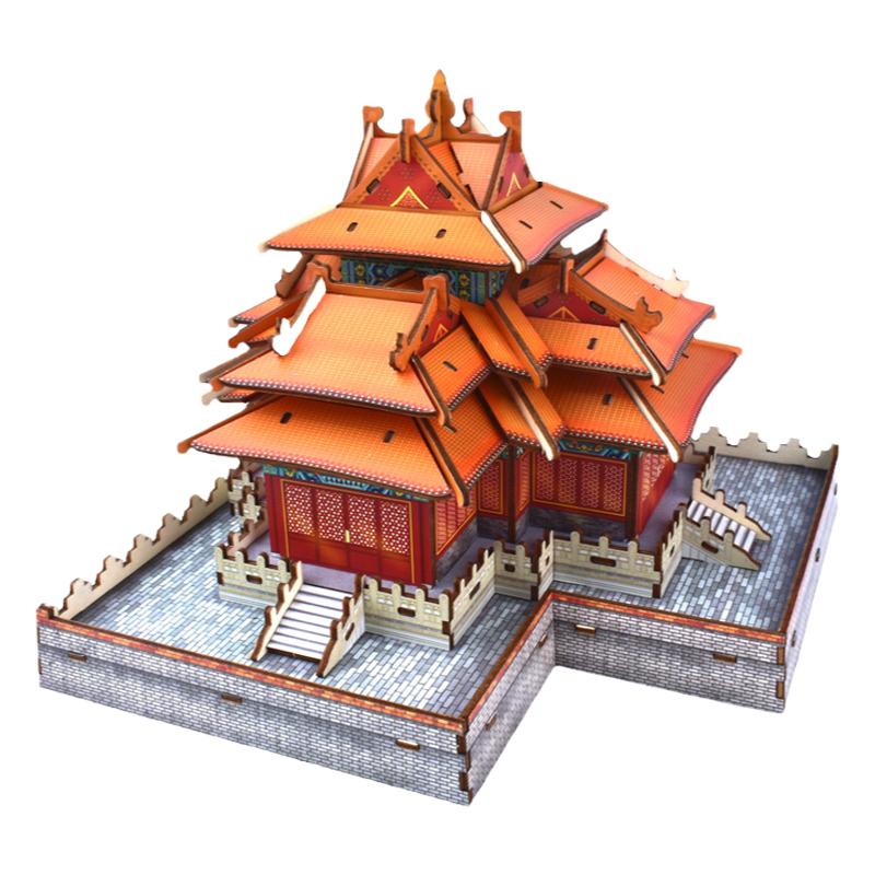 故宫角楼木质拼图青少年