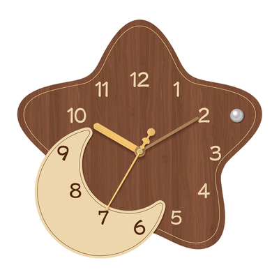 新款星星摇摆挂钟家用挂表装饰画