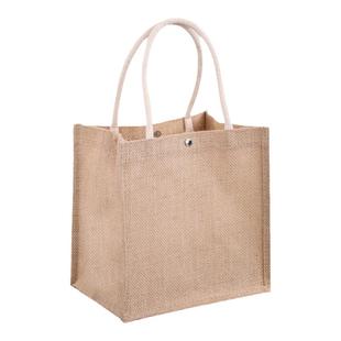 麻布袋定制亚麻手提袋麻袋环保购物饭盒包帆布黄麻礼品袋棉麻袋子