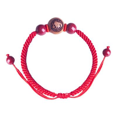 桃木转运珠本命年十二生肖马年