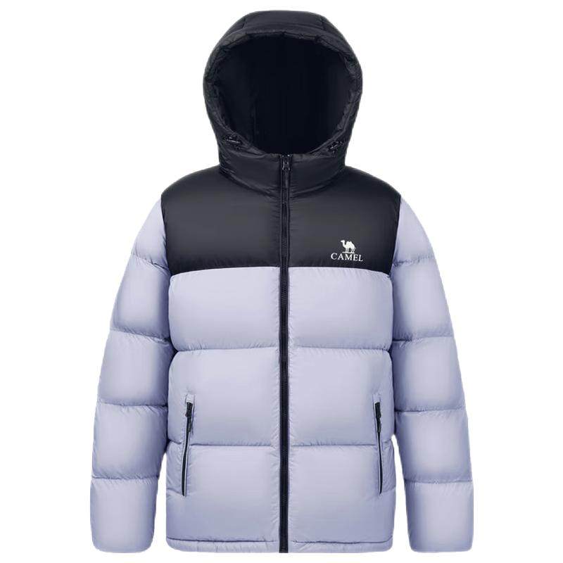 骆驼火山羽绒服女装2025新款秋冬防寒短款加厚保暖防风连帽外套男