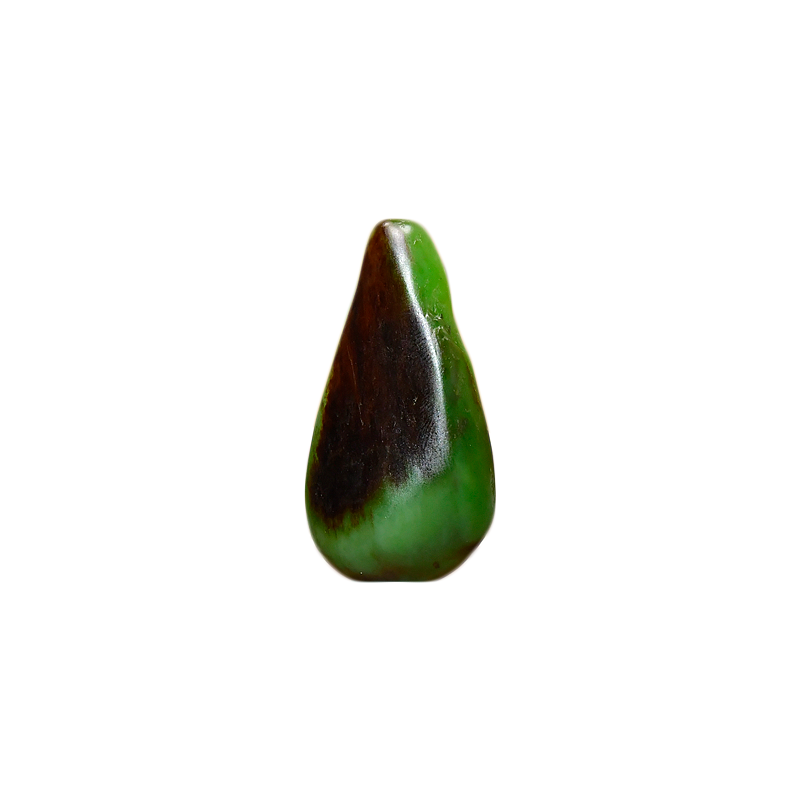 和田玉碧玉籽料原石吊坠菠菜绿