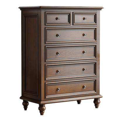 捡漏白蜡木胡桃色六斗柜水性漆