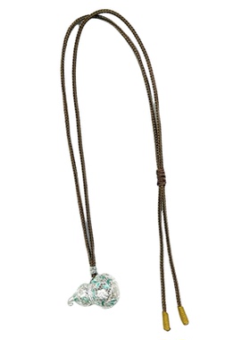 燕归花窗葫影国风足银编绳项链女