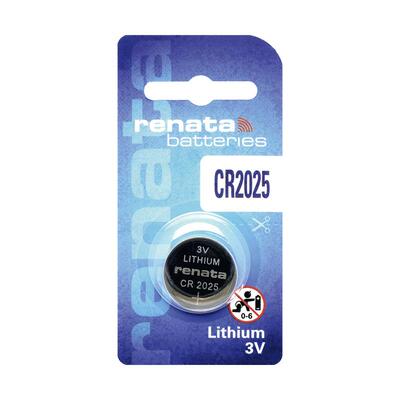 renata瑞士cr2025纽扣电池3v锂电池斯沃琪卡西欧dw手表奔驰大众汽车钥匙小电子通用圆形电池体重秤电池