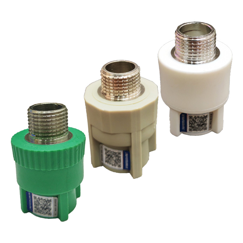 抗冻PPR水管配件4分20外丝直接6分25外牙螺丝变径接头1寸32灰绿白