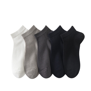 厂家特价清凉网眼透气薄棉纯棉袜子船袜短不起球防臭吸汗男士春夏