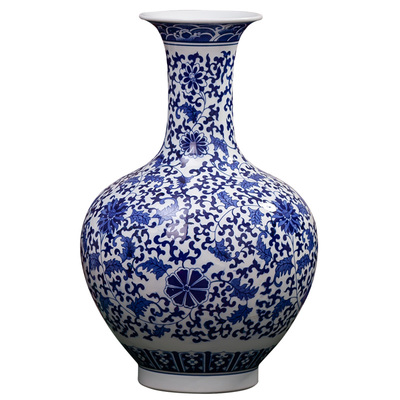 景德镇陶瓷花瓶青花瓷摆件客厅