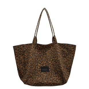 【小优家包包】HOYOZI秋冬豹纹帆布托特包包女款单肩通勤大容量